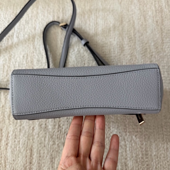 Kate Spade Grey Leila Pebbled Leather Crossbody Bag - Picture 3 of 8
